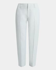 Linen-Cotton Pintuck Trousers at Neiman Marcus
